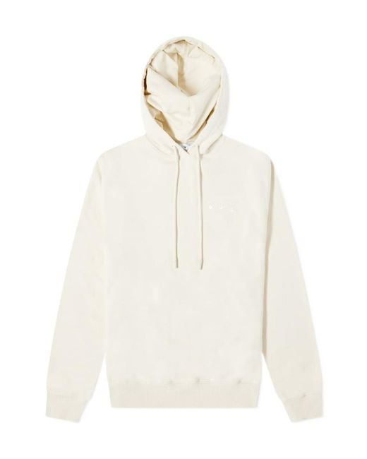 Off-White c/o Virgil Abloh White Embroidered Logo Hooded Sweatshirt