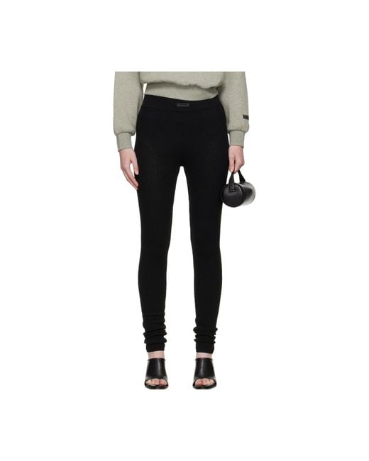 Fear Of God Black Waffle Knitted Leggings
