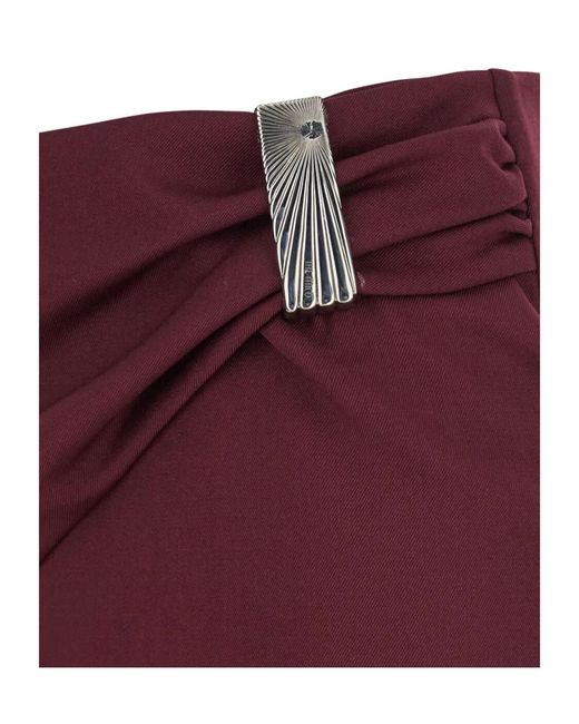 The Attico Purple Slit Skirt