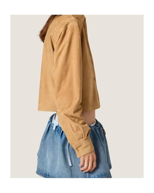 Miu Miu Natural Suede Shirt