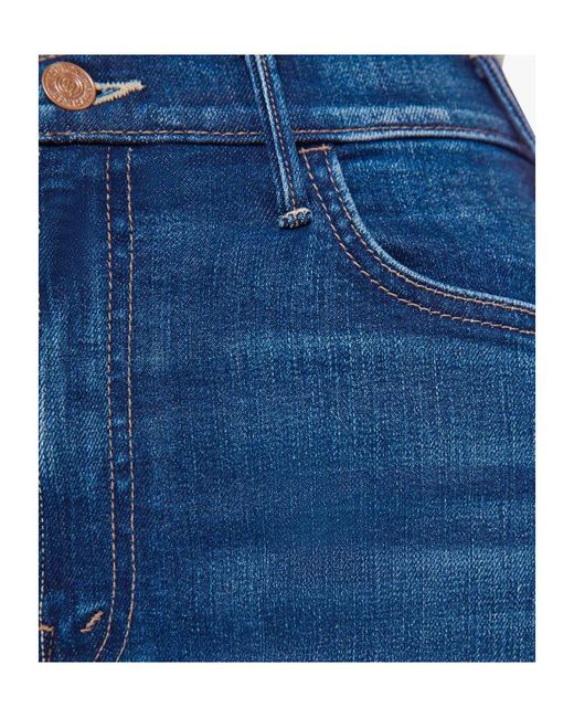 Mother Blue The Hustler Roller Sneak Jeans