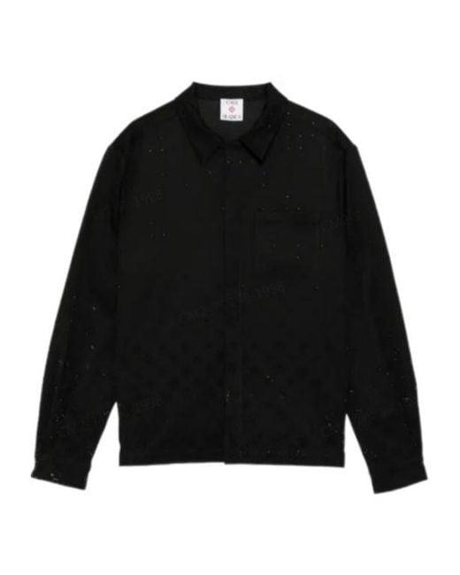 Casablanca Black Crystal Embellishment Shirt for men