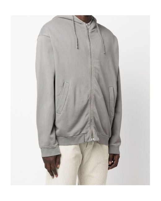Barena Gray Zip-Up Cotton Hoodie for men