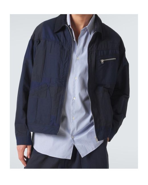 Comme des Garçons Blue Cotton Blend Long-Sleeved Jacket for men