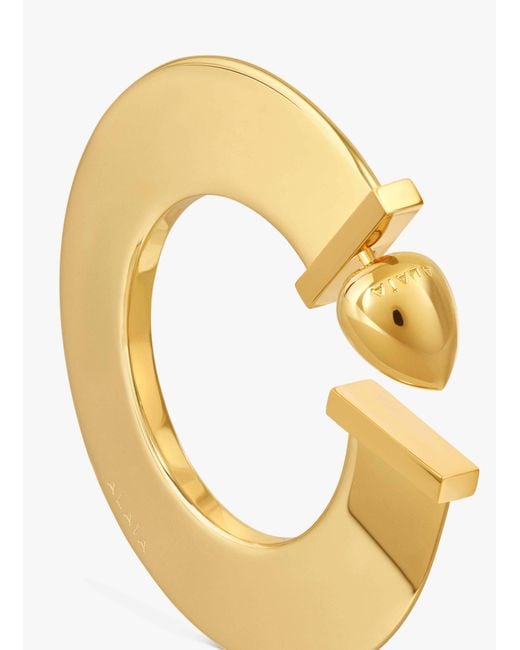 Alaïa Metallic Alaïa Small Blade Hoop Earrings