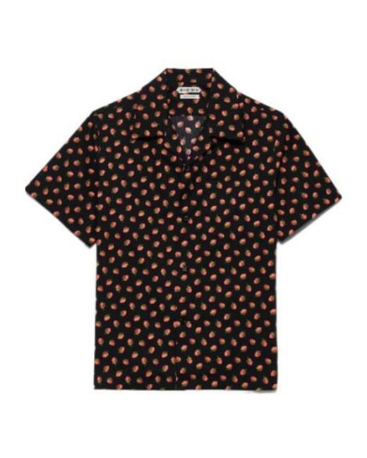 J.W. Anderson Black Jw Anderson Printed Short-Sleeve Shirt for men