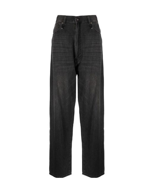 R13 Black Wide-Legged Jeans