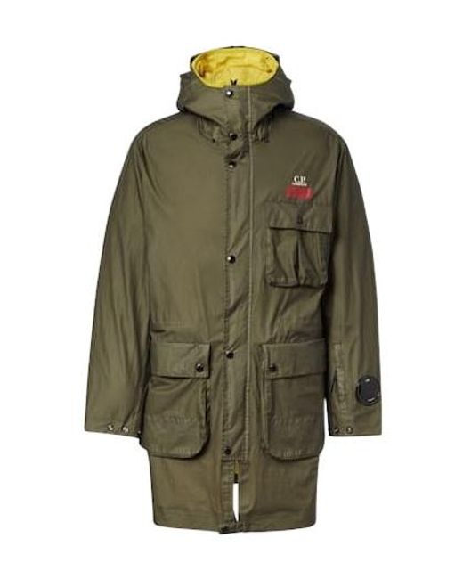 C P Company Green Goggles Down Jacket for men