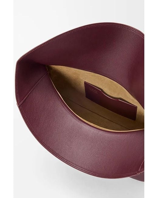 Loewe Purple Medium Leather Ola Shoulder Bag