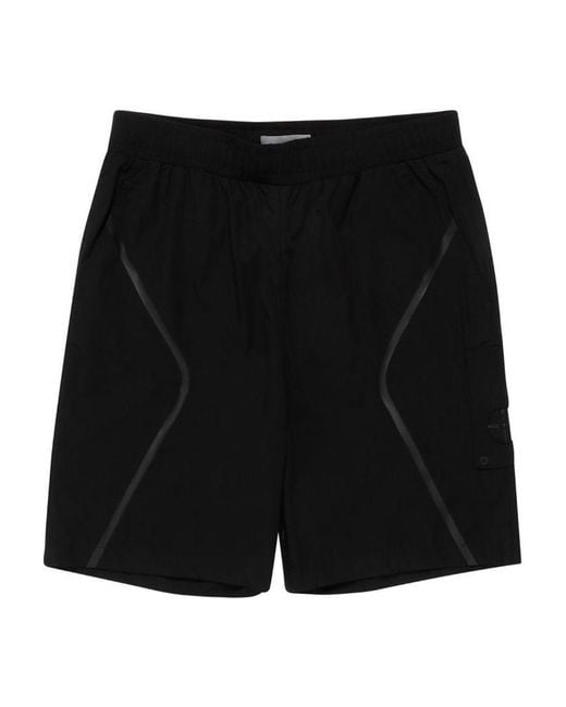 A_COLD_WALL* Black A-Cold-Wall* Stripe-Detailed Track Shorts for men
