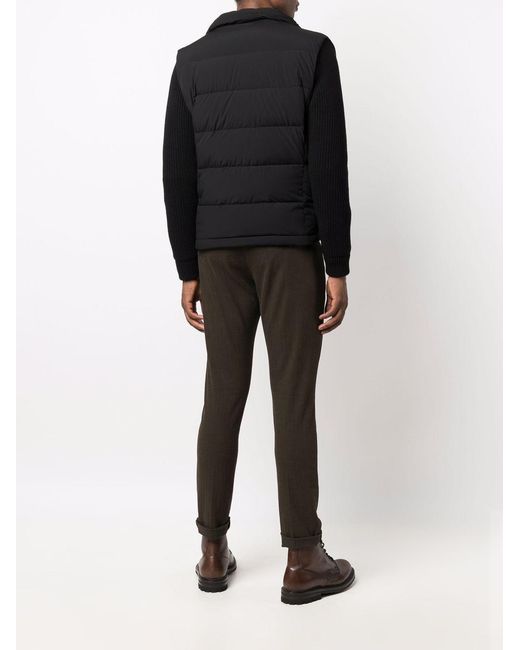Moorer Black Foscolo-Knm Padded Bomber Jacket for men
