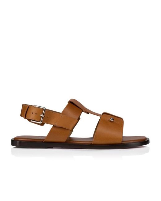 Christian Louboutin Brown Chambeliss Strappy Open-Toe Sandals for men