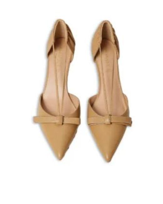 Twinset Natural Bow-Detail Leather Pumps