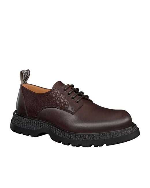 Dior Brown Buffalo Derby Shoe for men