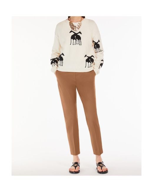 Max Mara Brown Cotton Trousers