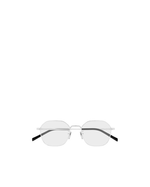 Gucci White Eyewear Geometric Frame Glasses for men