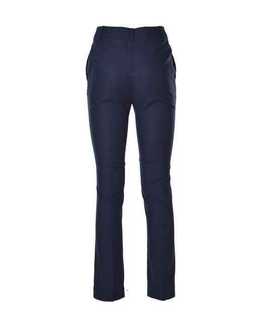 Moschino Blue Boutique High Waisted Flared Trousers