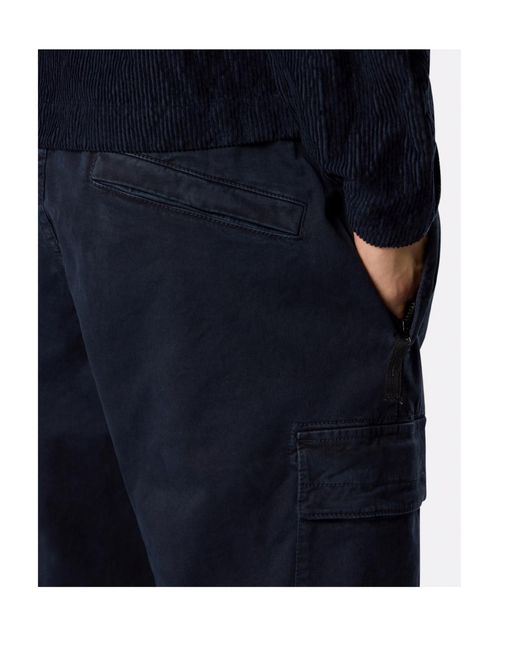 Stone Island Blue Elastic-Waist Casual Trousers for men