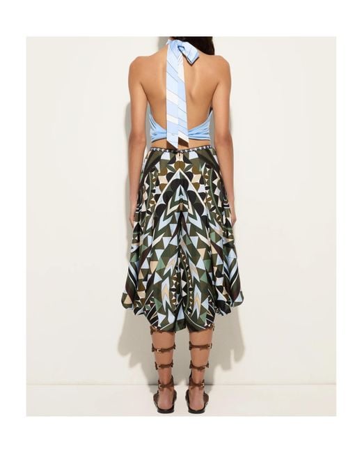 Emilio Pucci Black Pucci Manuba Print Wide Pants