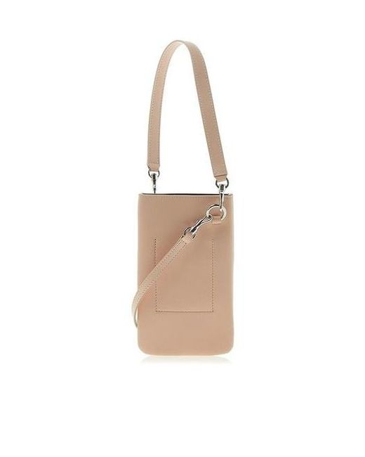 Jil Sander White Logo Shoulder Bag
