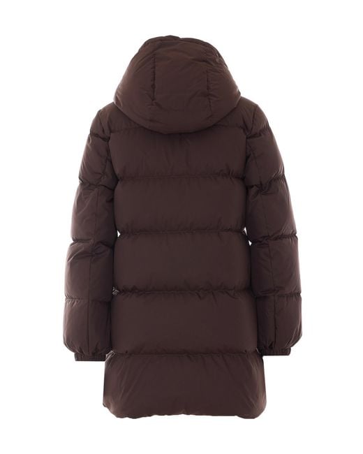 Add Brown Amadeus Hooded Puffer Coat
