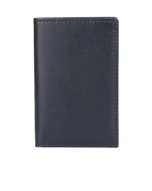 Comme des Garçons Blue Smooth Bi-Fold Wallet for men