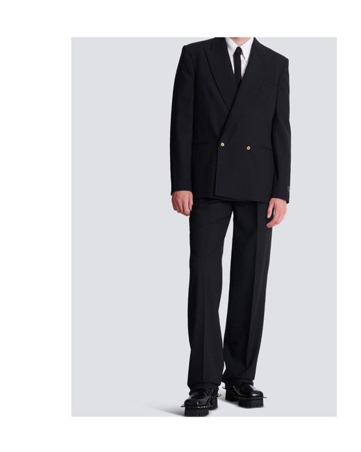 Balmain Black Wool 2-Buttons Blazer for men