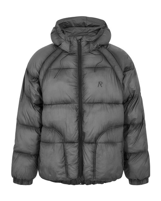 Represent Gray Solid Color Down Jacket for men