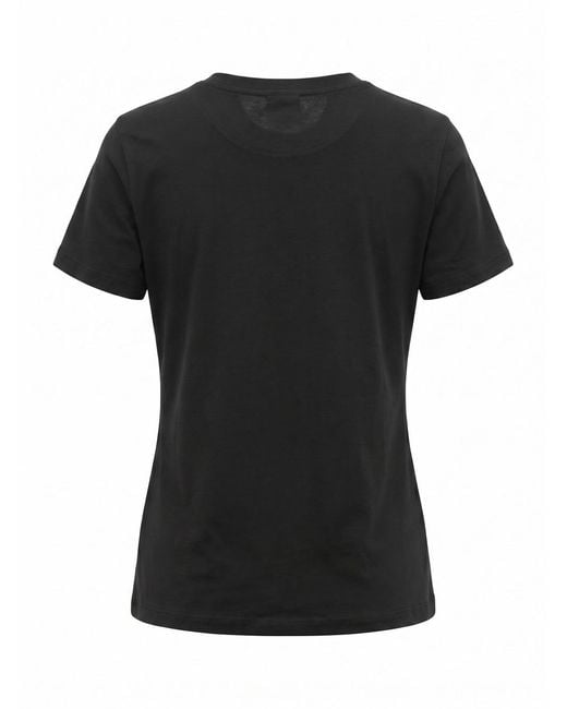 Twinset Black Heart-Appliqué Short-Sleeve T-Shirt