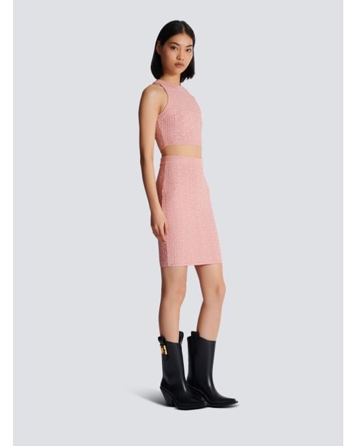 Balmain Pink Alphabet Knitted Top