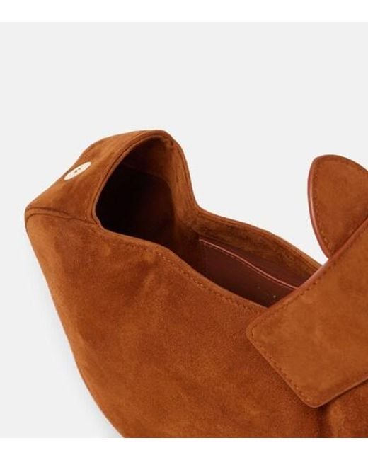 Gabriela Hearst Brown Demi Suede Clutch