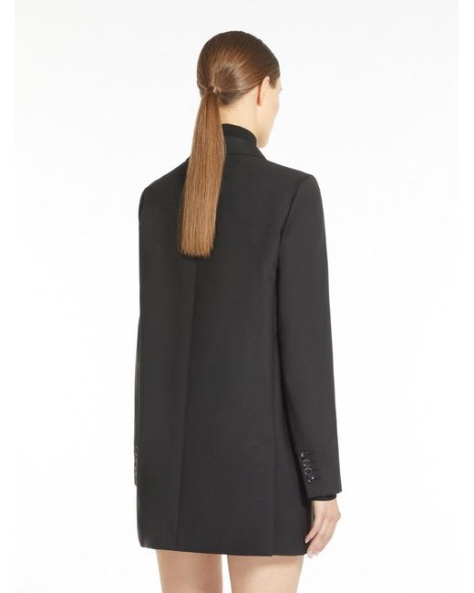 Max Mara Black Double-Breasted Long-Sleeved Blazer