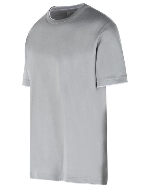 Eleventy Gray Short Sleeved Crewneck T-Shirt for men