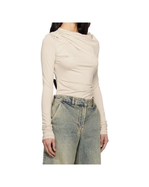 Entire studios Natural Draped Top