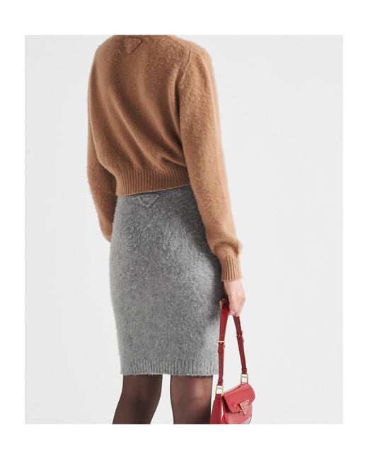 Prada Brown Long Sleeved Crewneck Jumper