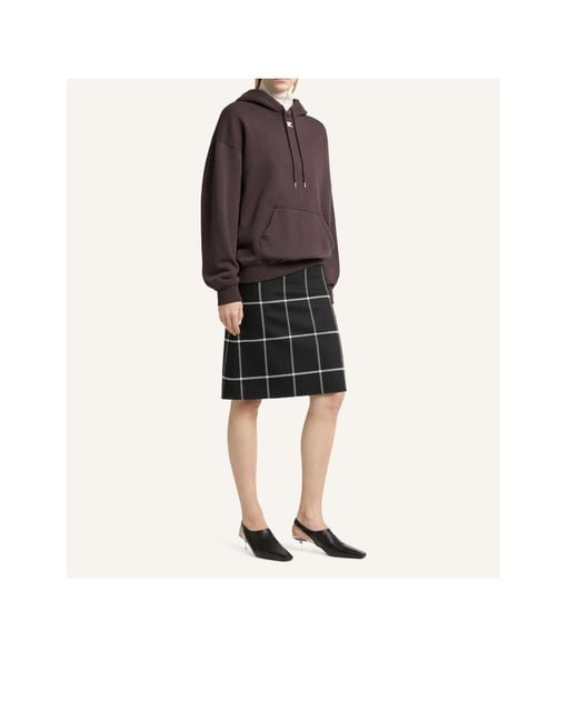 Courreges Brown Logo-Patch Cotton Hoodie