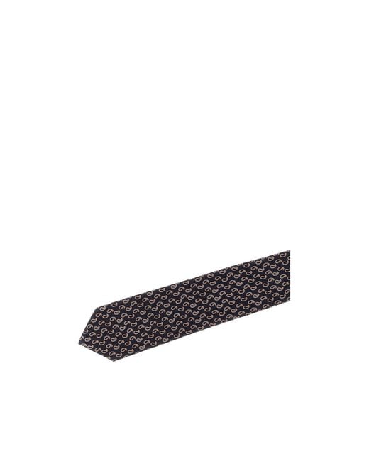 Brioni Black Embroidered Tie for men