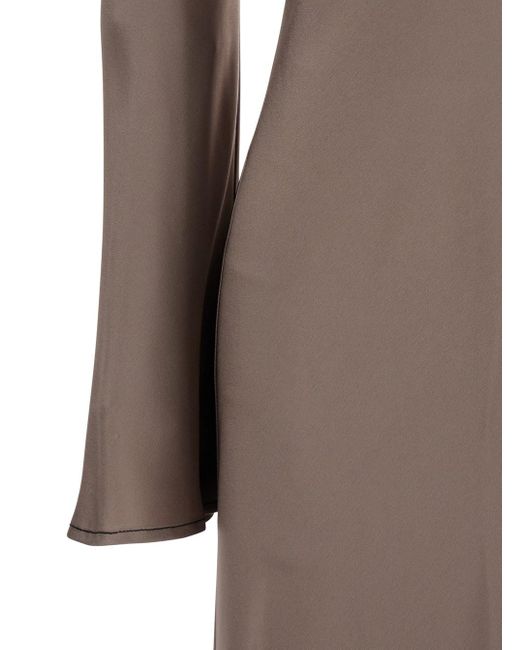 Semicouture Brown Envers Maxi Dress