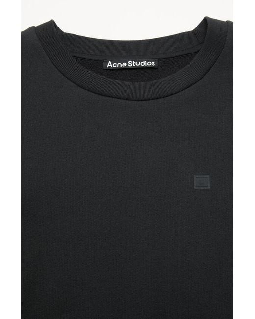 Acne Black Organic-Cotton Sweatshirt for men