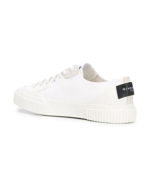 Givenchy White Address Logo-Print Low-Top Sneakers
