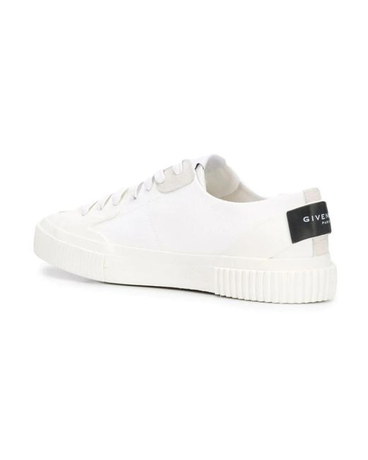 Givenchy White Address Logo-Print Low-Top Sneakers