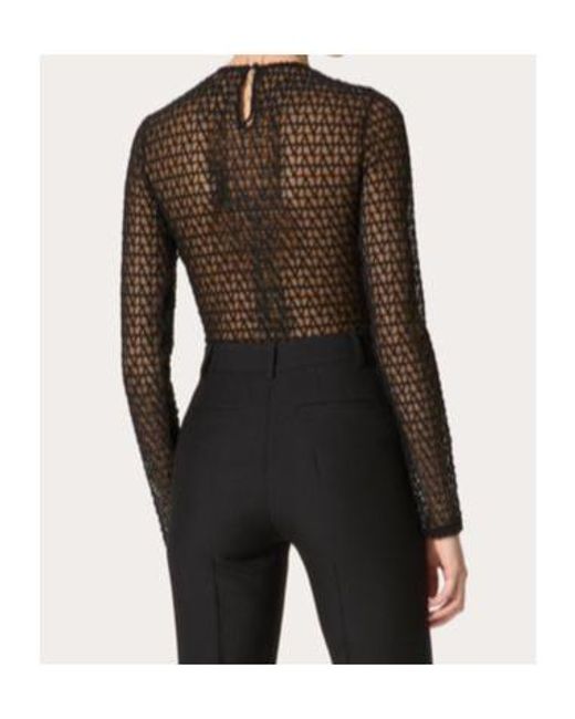 Valentino Black Cut-Out Sheer Body