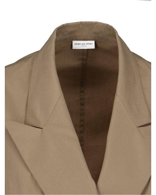 Dries Van Noten Brown Double-Breasted Tailored Blazer for men