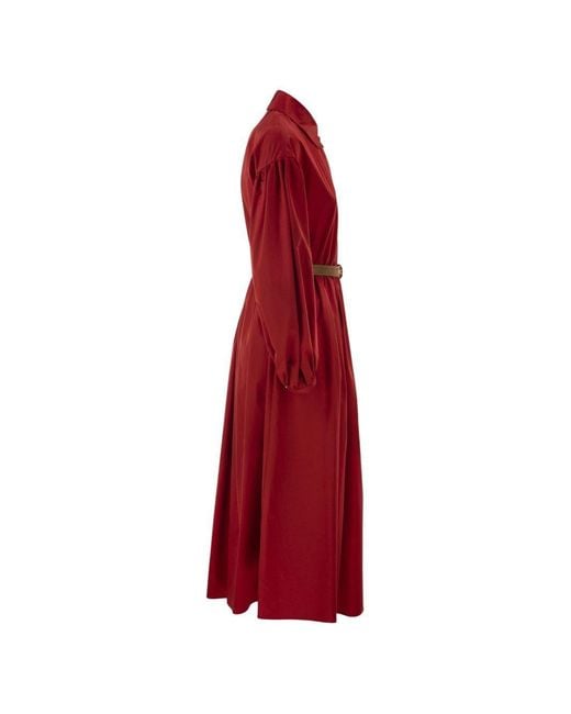 Max Mara Red Mstmarmo Cotton Sat