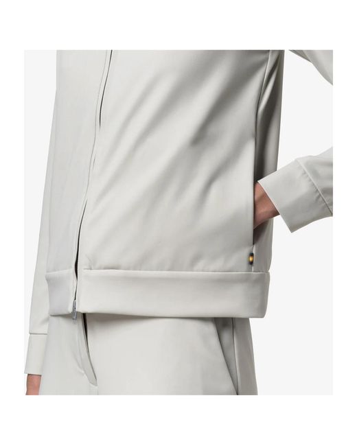 K-Way Gray Isy Sl Spacer Zipped Sweatshirt