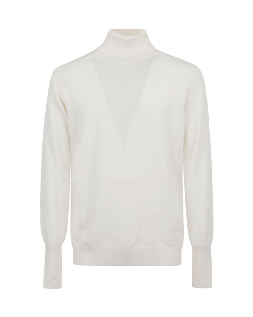 Ballantyne White Turtleneck Knitwear for men