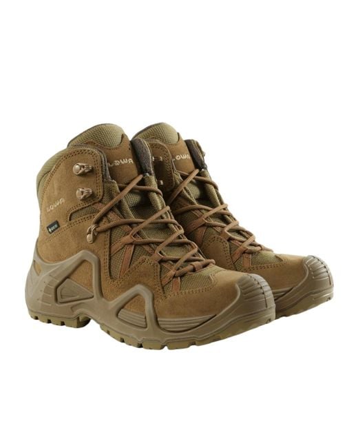 Lowa Brown Logo-Embroidery Boots