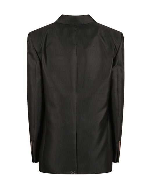 Dondup Black Double-Breasted Blazer