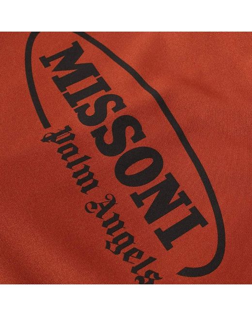 Palm Angels Red X Missoni Sport Logo Print Track Top for men