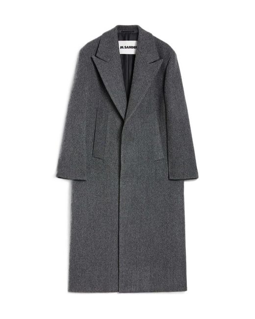 Jil Sander Gray Twill Coat for men